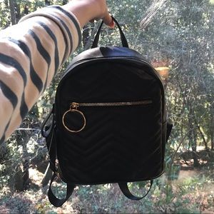 Rubi Black Chevron Backpack